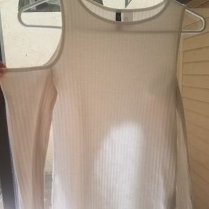 White long sleeve shoulder cutout H&M